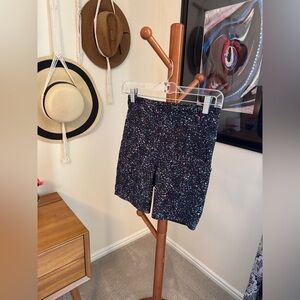 Title Nine Compression Shorts with Pockets Multicolor Patterned size small